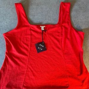 Ava & Viv Women’s Notched Sleeveless Top